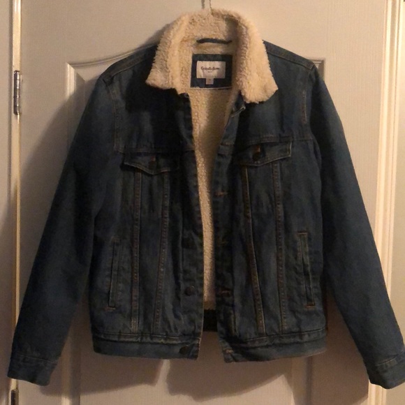 Goodfellow & Co denim jean jacket w/faux shearling lining size M. - Picture 1 of 4